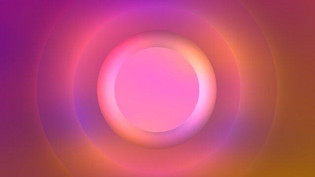 High-resolution 8K abstract procedural image generated with JavaScript. This modern digital background features smooth mesh gradients blending across 3D concentric circles and radial geometric shapes.