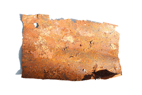 Pieces of old rusty of zinc sheet