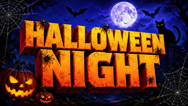3D halloween text effect