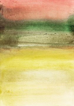 Watercolor background with blends of colors showing artistic stains on paper