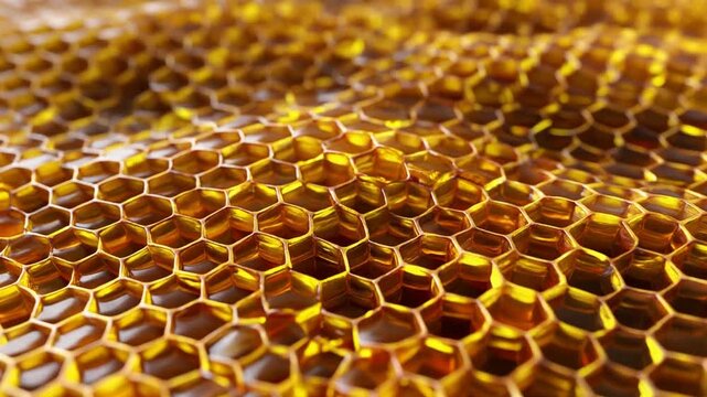Golden Honeycomb Hexagonal Cells with Viscous Liquid Flow