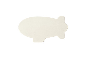 Minimalist White Zeppelin Airship Silhouette © Tania