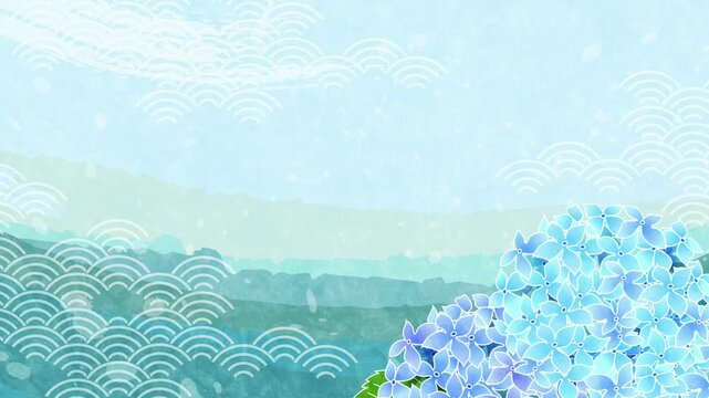 Hydrangeas in the Rainy Season 4K