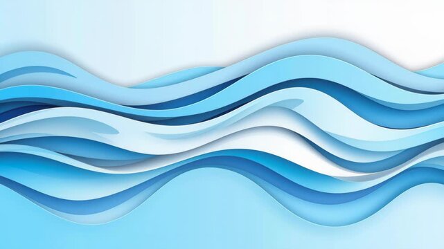 Abstract Blue Waves: A series of flowing, layered blue waves create an abstract background, evoking a sense of calm and fluidity. The design uses varying shades of blue to create depth and movement.