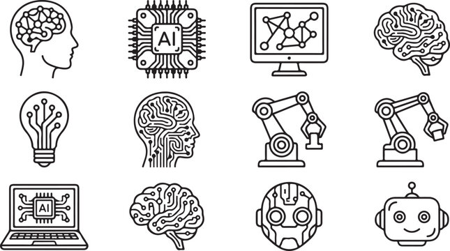 Corporate startup and financial growth icons featuring rocket lightbulb strategy charts and team communication symbols
