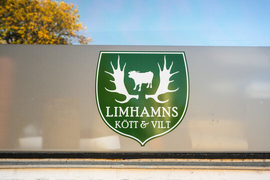 Malm?, Sweden - August 05 2026: Limhamns Kott and Vilt shop logo on window.