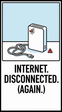 Funny WiFi Failure Meme with Weak Internet Signal