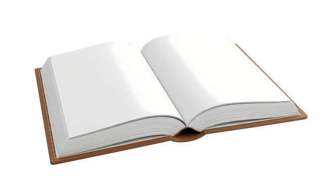 An open book with blank pages, ready to be filled with knowledge, stories, or designs