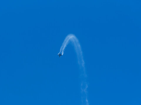 F-16 fighter jet during a training flight