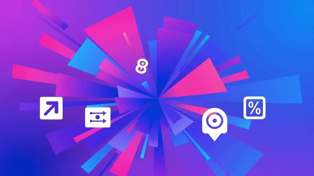 Dynamic Black Friday Sale Motion Background Neon Blue Magenta 4K