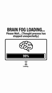 Funny Brain Loading Meme with 99 Percent Progress
