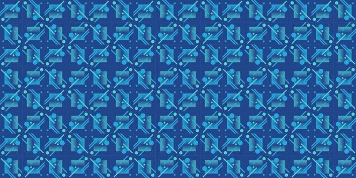 A decorative seamless repeating pattern featuring symmetrical floral and geometric motifs