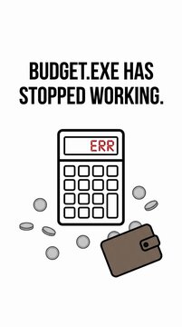 Funny Budget Error Meme About Money Problems