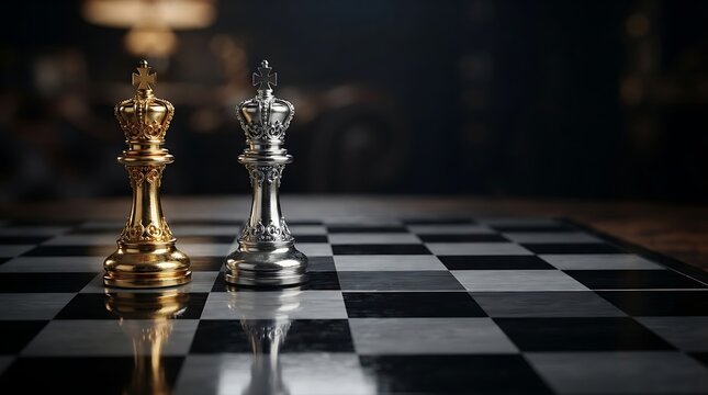 Luxury Chess Pieces Closeup