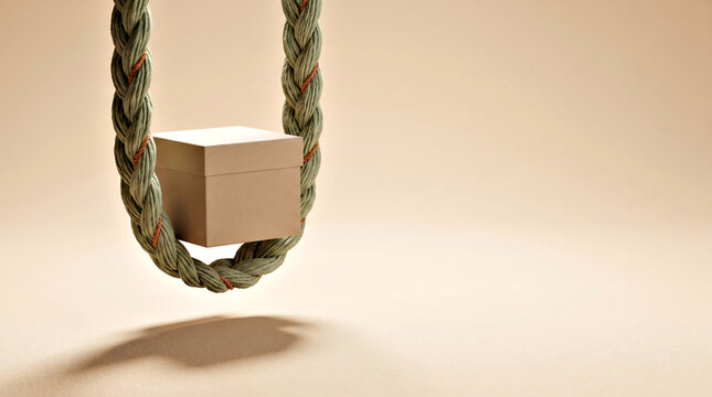 Stylish gift presentation with braided rope and box