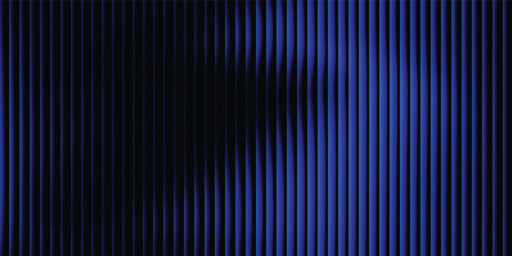Abstract dark blue background with vertical stripes lines pattern and futuristic technology glow wave