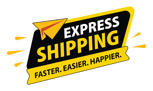 Express shipping delivery service sign Badge icon logo vector illustration