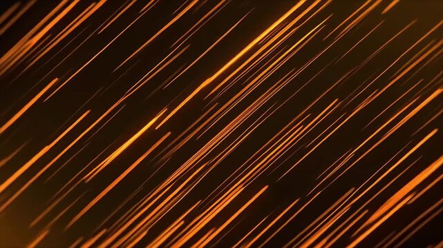 Orange diagonal speed lines glowing across dark background