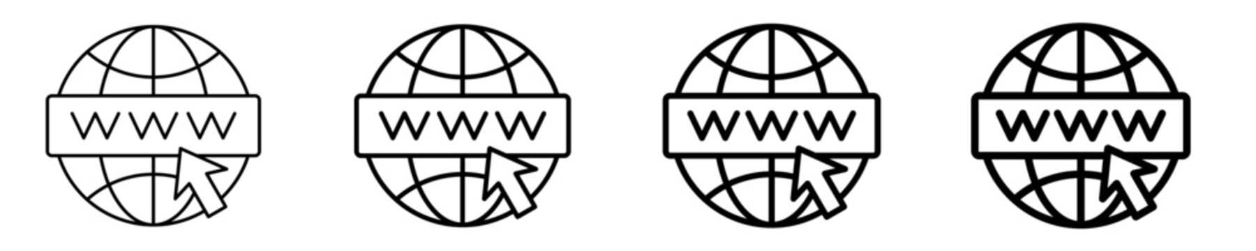 Global Web Connectivity Icon Set Different Style Collection