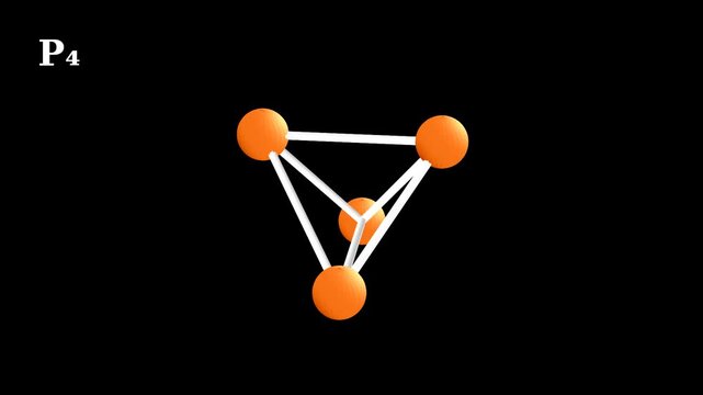 Phosphorus P4 Molecule 3D Molecular Animation