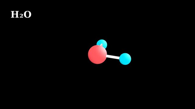 Water H2O Molecule 3D Molecular Animation