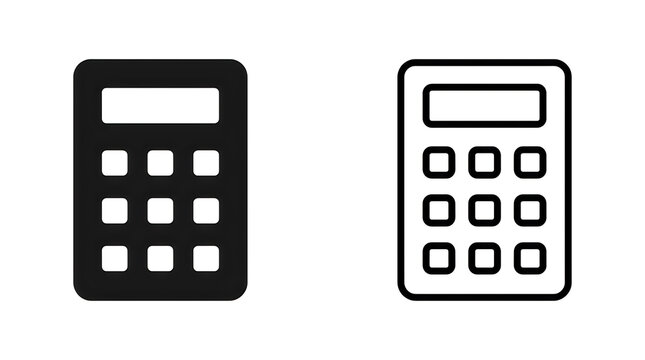 Two simple calculator icons side by side