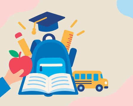 Vectores sencillos de la escuela o de estudiar 