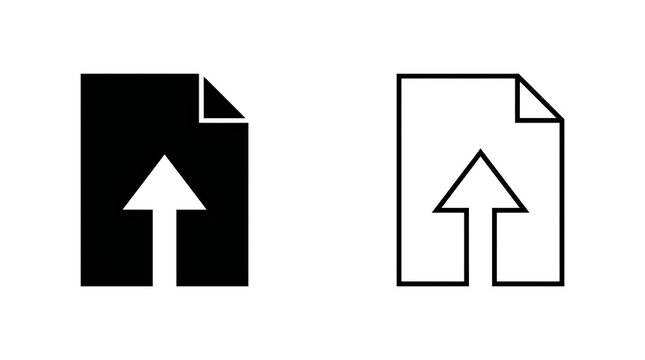 Upload arrow icon in document style