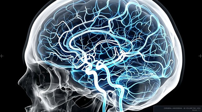 Human brain and cerebral vascular system