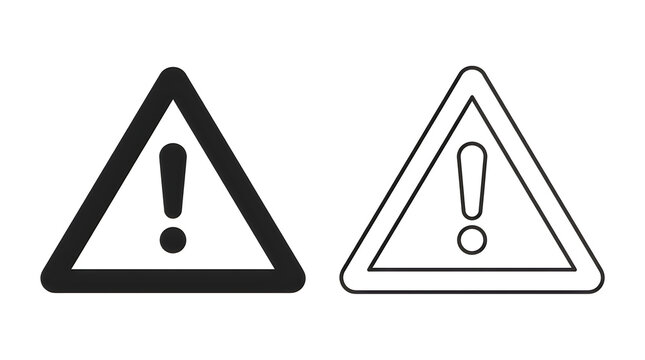 Warning triangle with exclamation mark icon