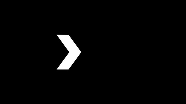 Right-directional arrow loop animation. Animated arrows for the overlay the video layer. 4k video animation.
