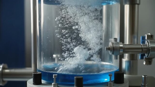 Bubbles rising in an electrolyser cell