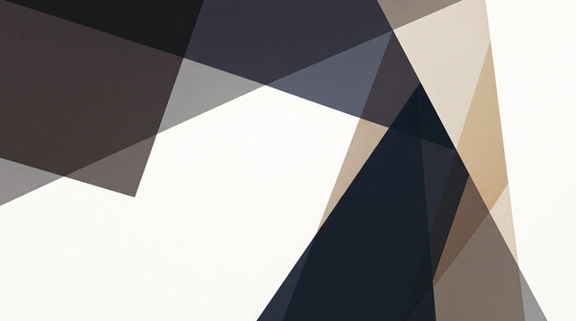 A subtle abstract background featuring geometric shapes in soft gray, navy blue, and cream; minimalist corporate design, clean lines, professional presentation template style.
