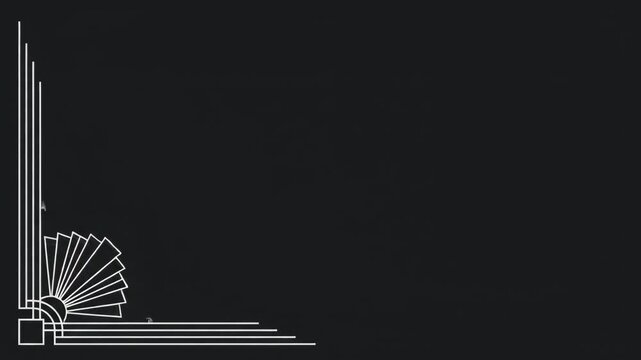 Art Deco Motion Graphic Animation with Geometric Line Art