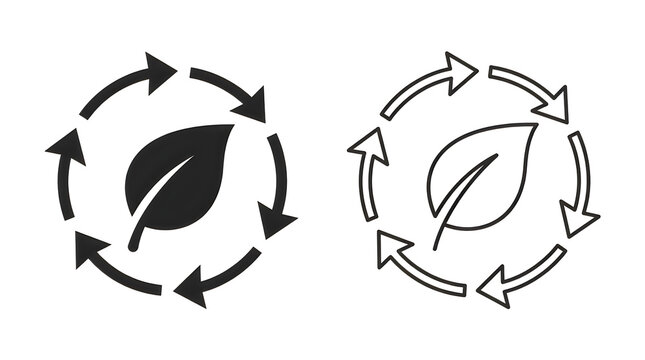 Leaf with circular arrows showing rotation directions