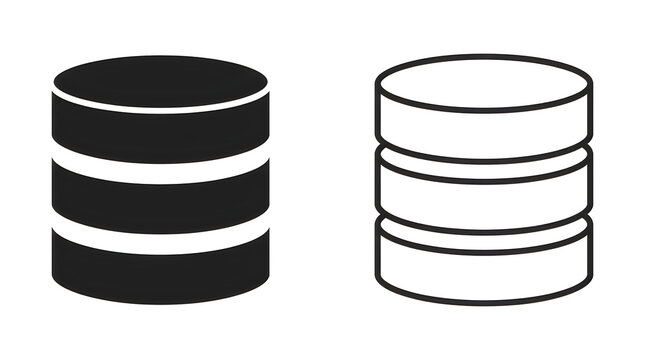 Two database storage icons side by side