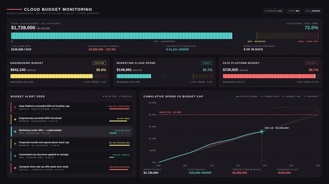 Enterprise Cloud Management Dashboard with Cost Analytics and Governance