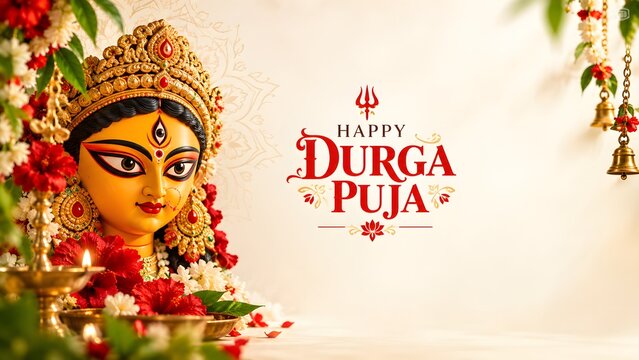 Durga Puja Festival Celebration Goddess Durga Hindu Culture and Blessings
