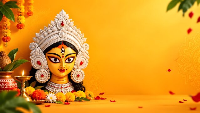 Durga Puja Festival Celebration Goddess Durga Hindu Culture and Blessings