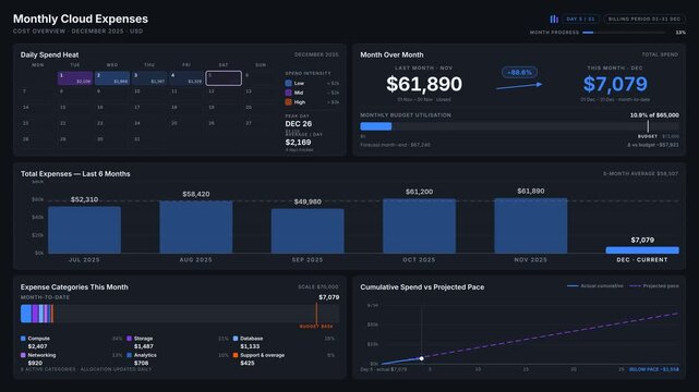 Enterprise Cloud Management Dashboard with Cost Analytics and Governance