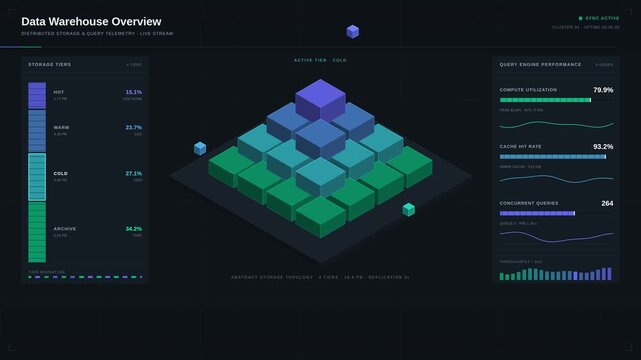 Cloud Data Warehouse Dashboard with Storage and Query Analytics