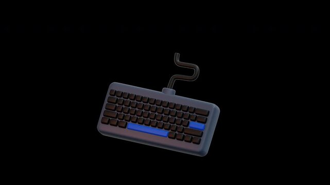 3D Keyboard Animate 4K Animation
