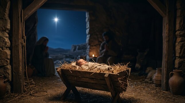 The Birth of Jesus Christ in Bethlehem &mdash; Christian Christmas