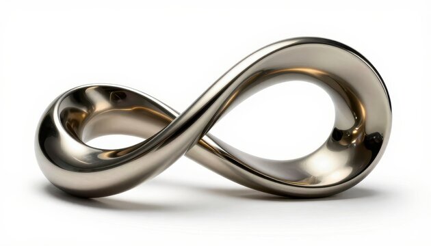 Infinity Luxury Metal Strip on White Background