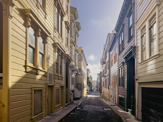 Fototapeta premium narrow street in San Francisco 