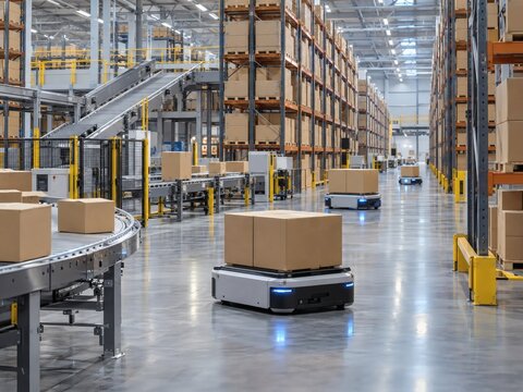 Smart Logistics and Automated Warehouse with Autonomous Mobile Robots