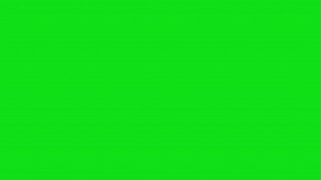 Exclamation mark sign revealing. Green screen, chromakey