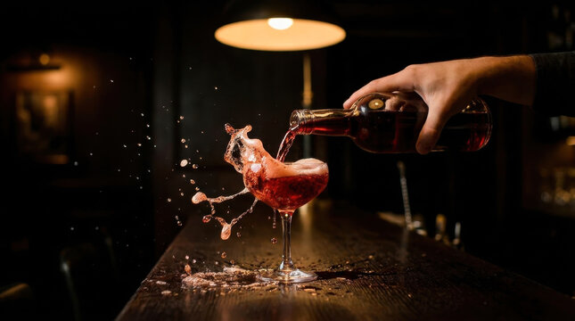 Bartender Pouring Classic Orange Cocktail