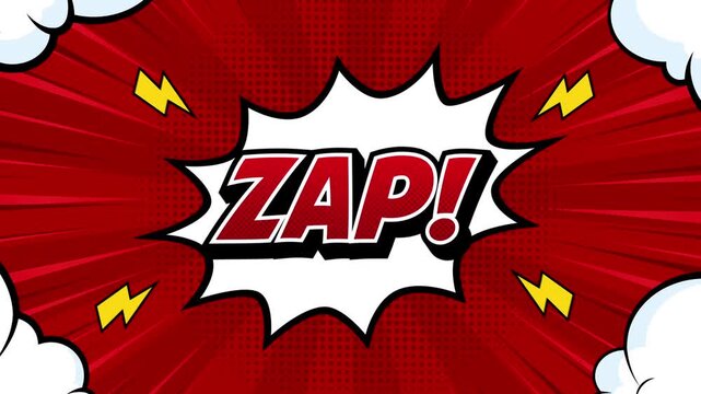 zap comic book style animation