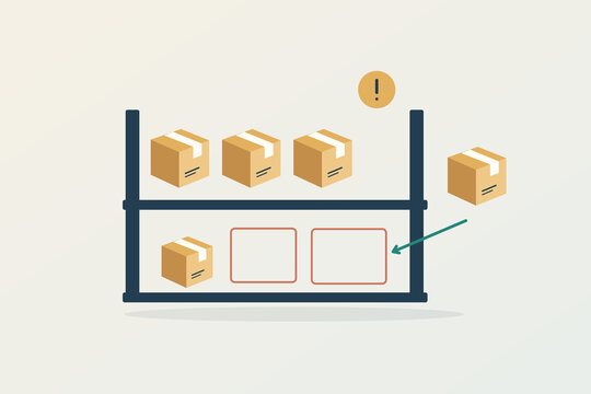 Warehouse stock replenishment when a storage shelf runs low